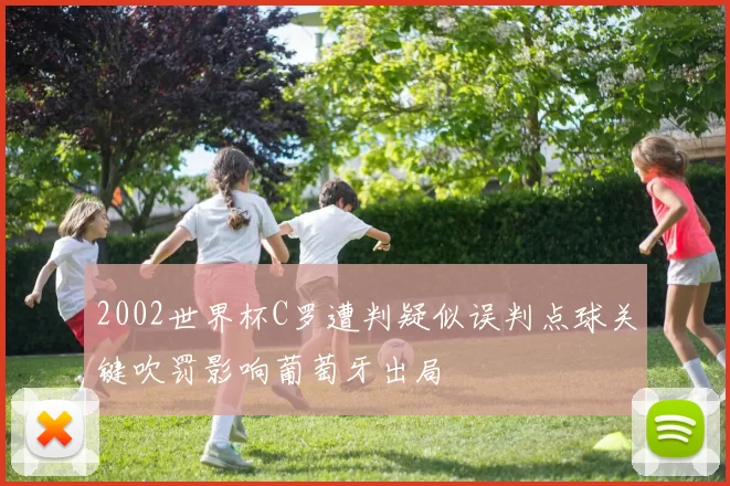 2002世界杯C罗遭判疑似误判点球关键吹罚影响葡萄牙出局